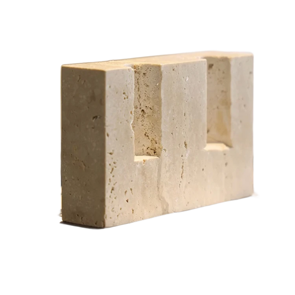 Helmsley, travertine candle holder
