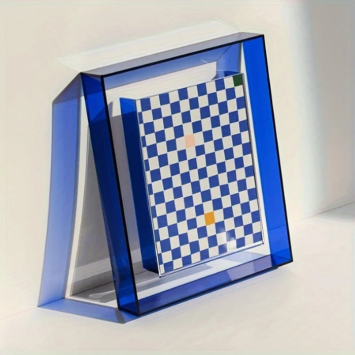Flekkefjord Acrylic Box Photo Frame, supplier photo, Blue