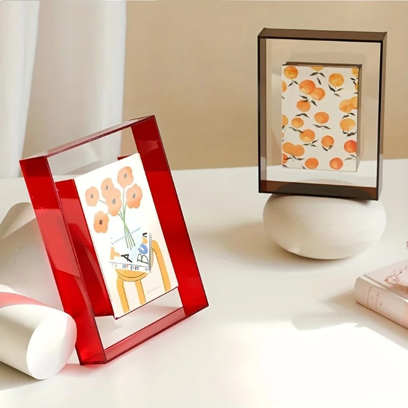 Flekkefjord Acrylic Box Photo Frame, supplier photo, Red