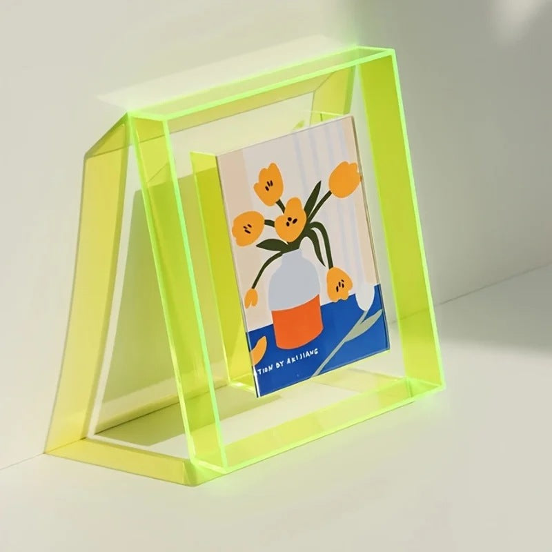 Flekkefjord Acrylic Box Photo Frame, supplier photo, Yellow