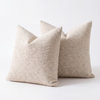 Nassjo chenille cushion covers in beige, set of 2