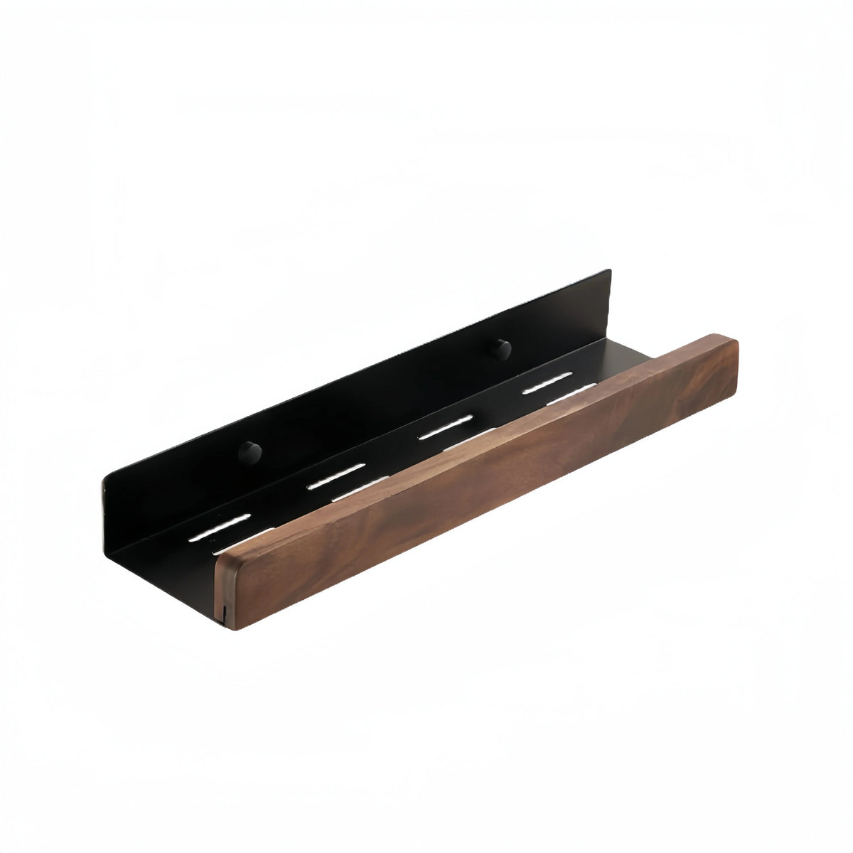 Hasle shelf, black with dark wood