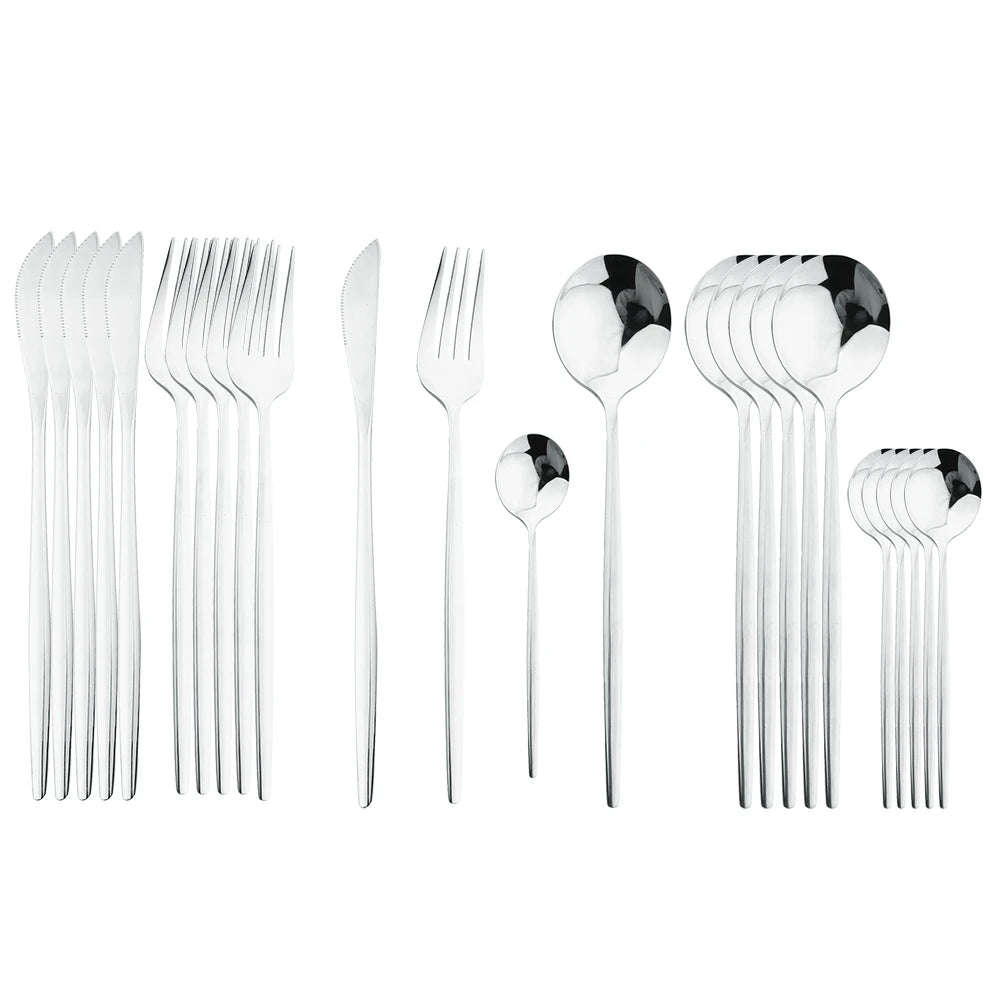 Siegen 24 piece cutlery set, silver