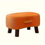 Ikast corduroy footstool, burnt orange