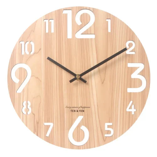 Tidaholm wooden wall clock, natural