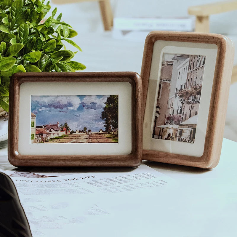 Greifswald frames in walnut tone, landscape and portrait