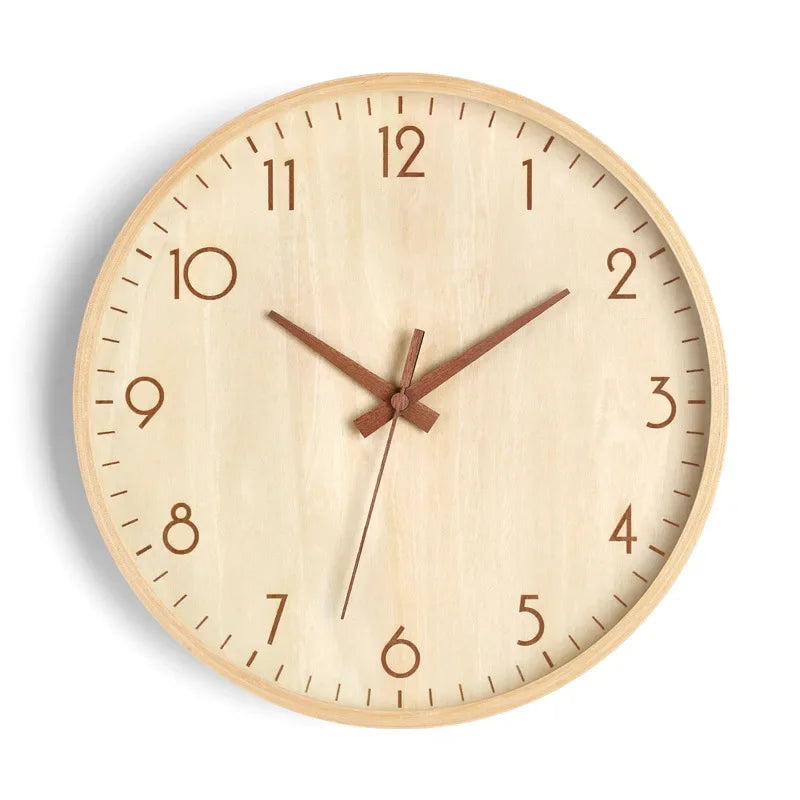 Horten wooden wall clock, Natural