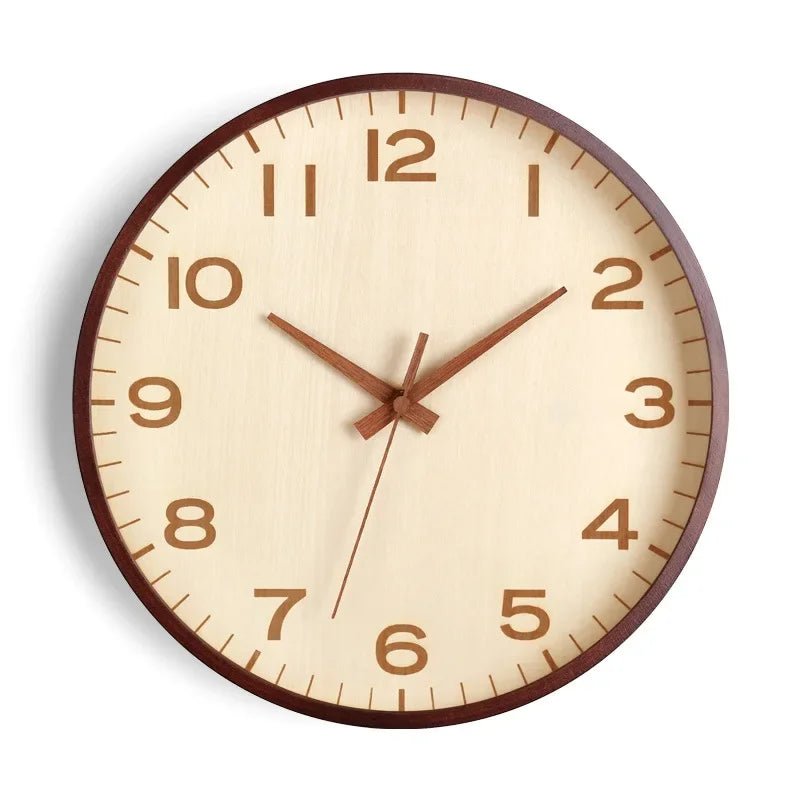 Horten wooden wall clock, Walnut