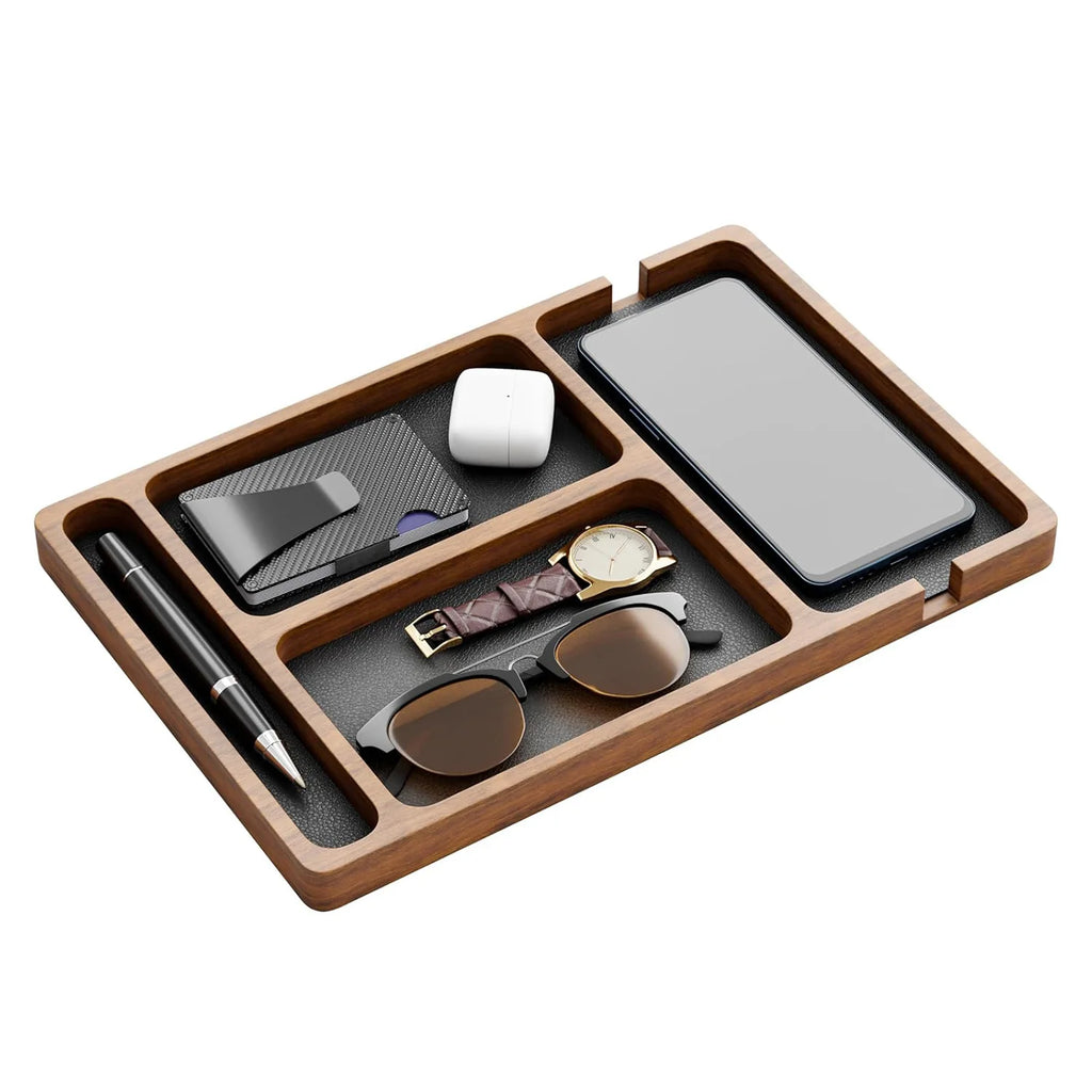 Ronneby wooden valet tray, Walnut Finish