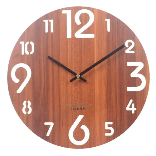 Tidaholm wooden wall clock, chestnut