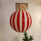 Soderhamn Striped Glass Globe Pendant, supplier photo, Red Stripe