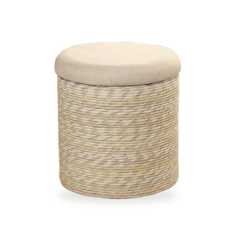Amrum storage stool in Natural, product photo