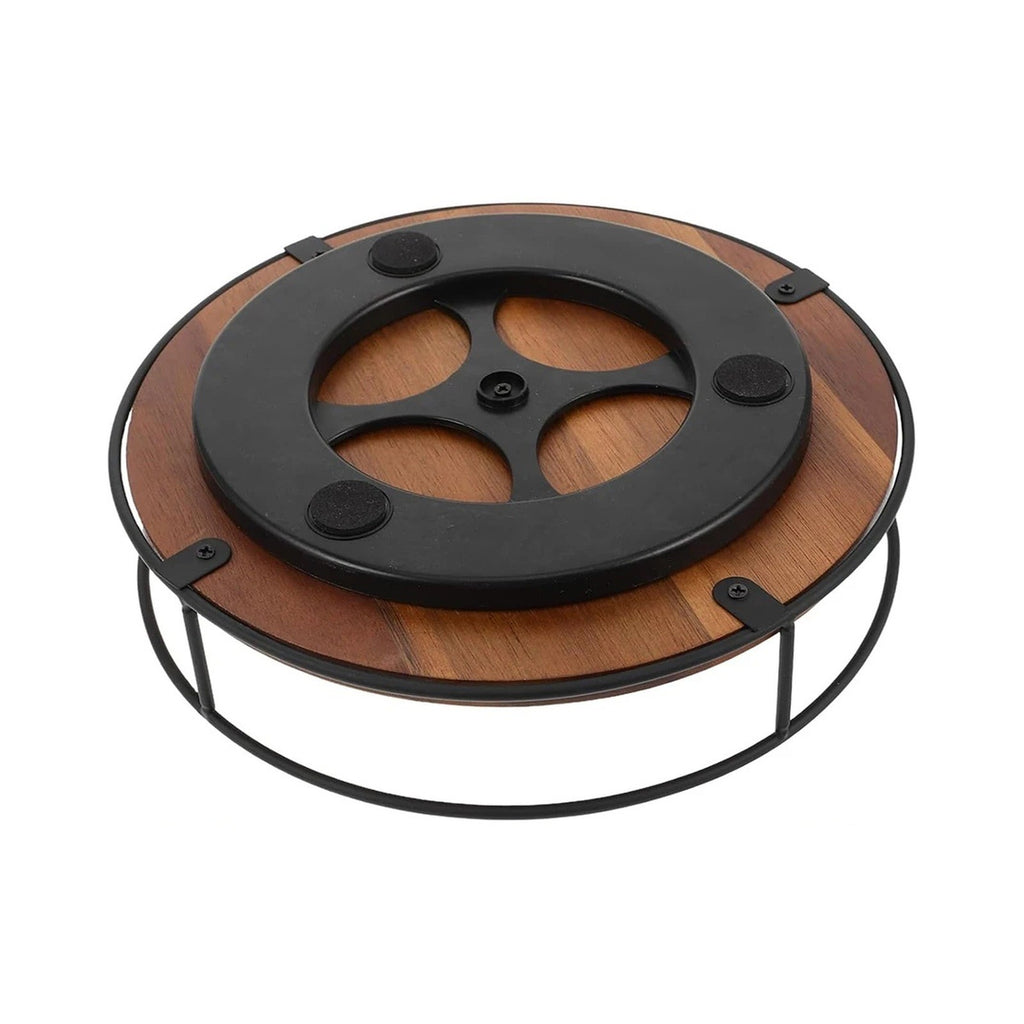 Borgholm lazy susan underside showing the rotating base, product photo