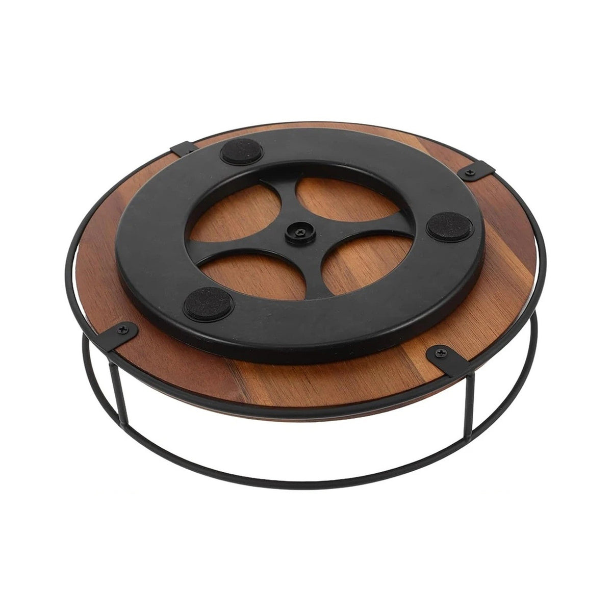 Borgholm lazy susan underside showing the rotating base, product photo