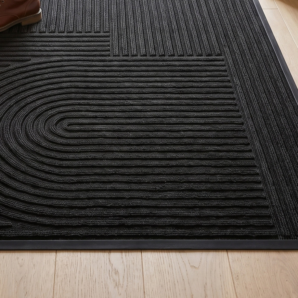Emden door mat on an oak hallway floor