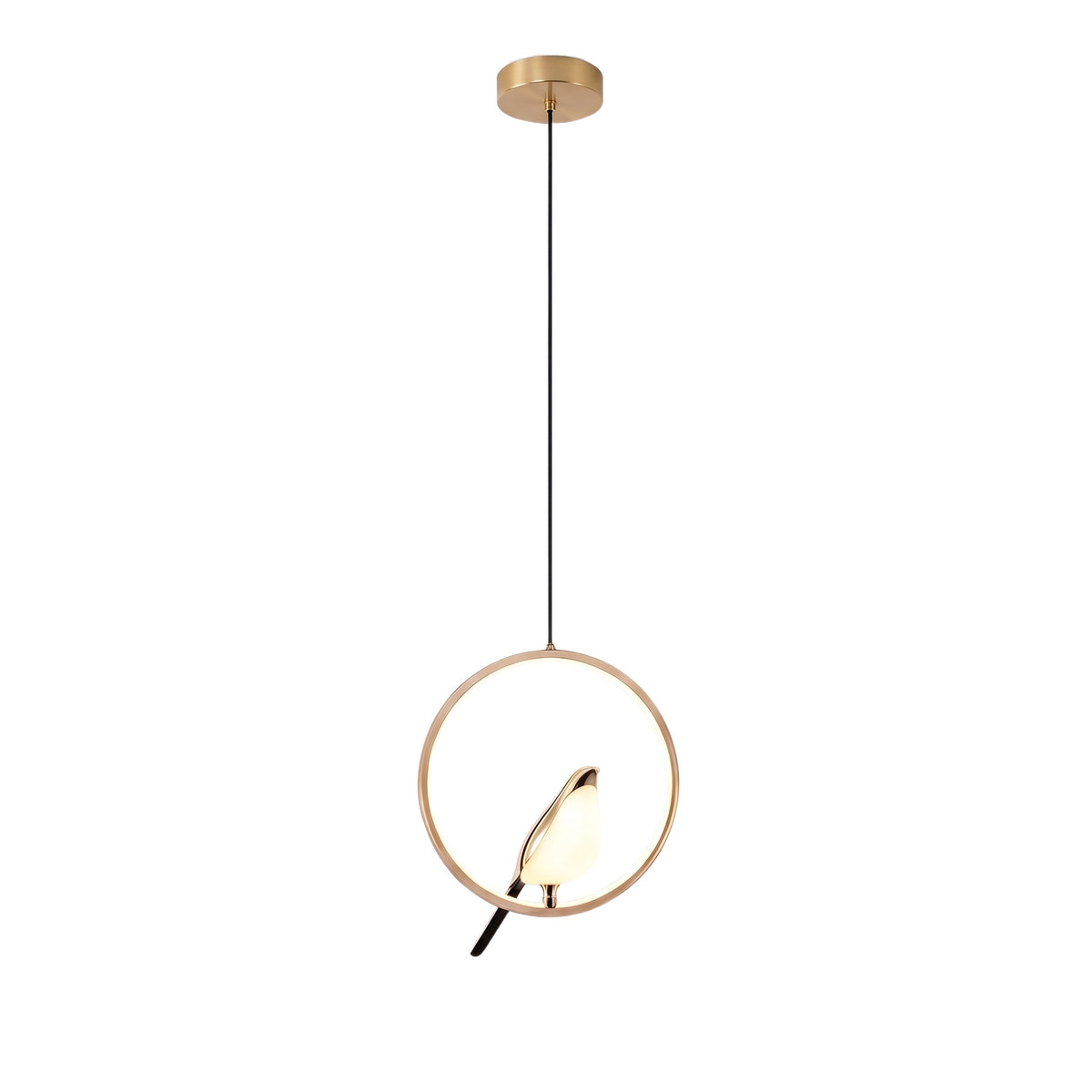 Bodo Magpie Ring Pendant Light, LED, Ring, Gold