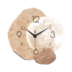 Orebro Moon and Stone Wall Clock, Silent, Printed Design, Moon and Stone