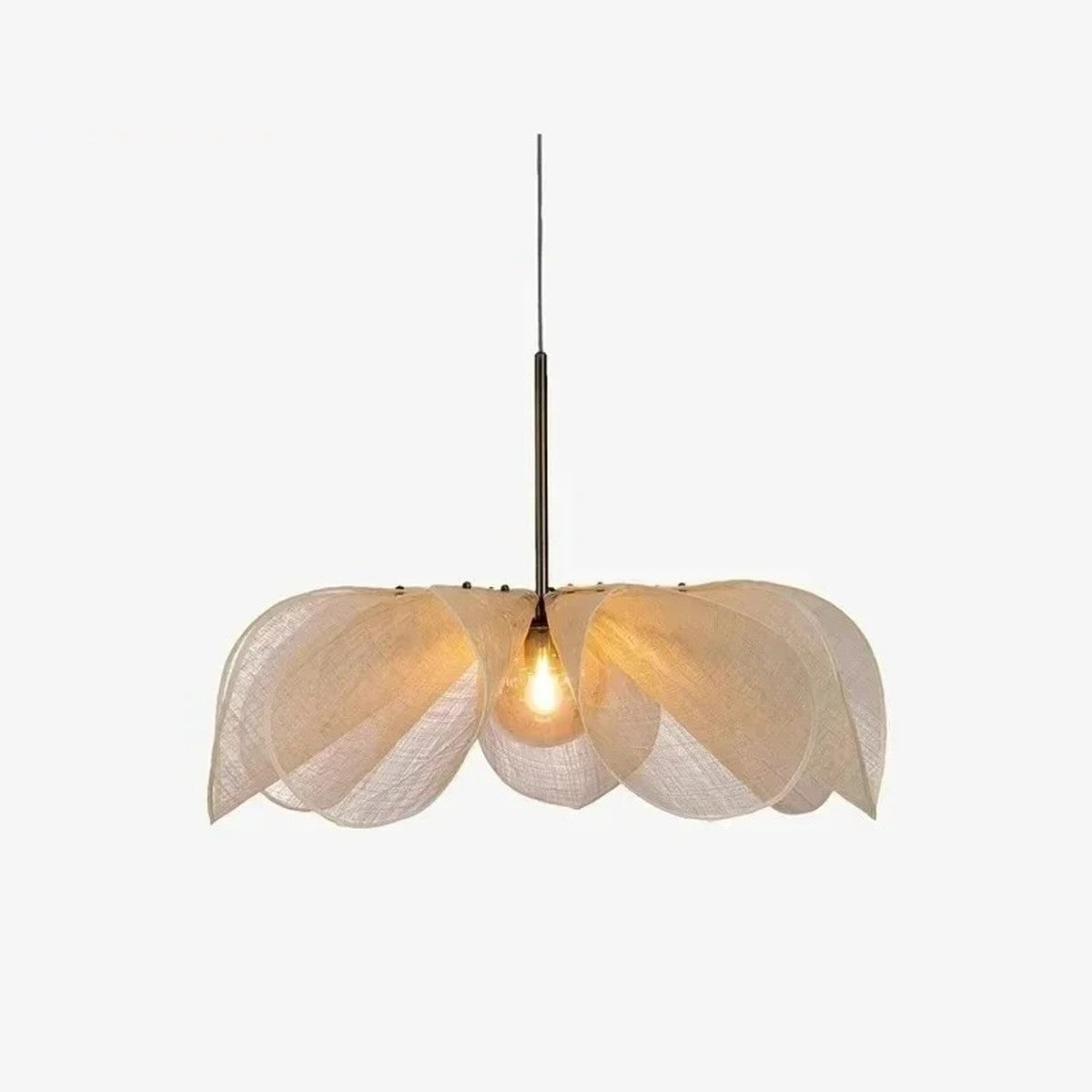 Fussen petal pendant product photo showing the open flower shape and slim stem