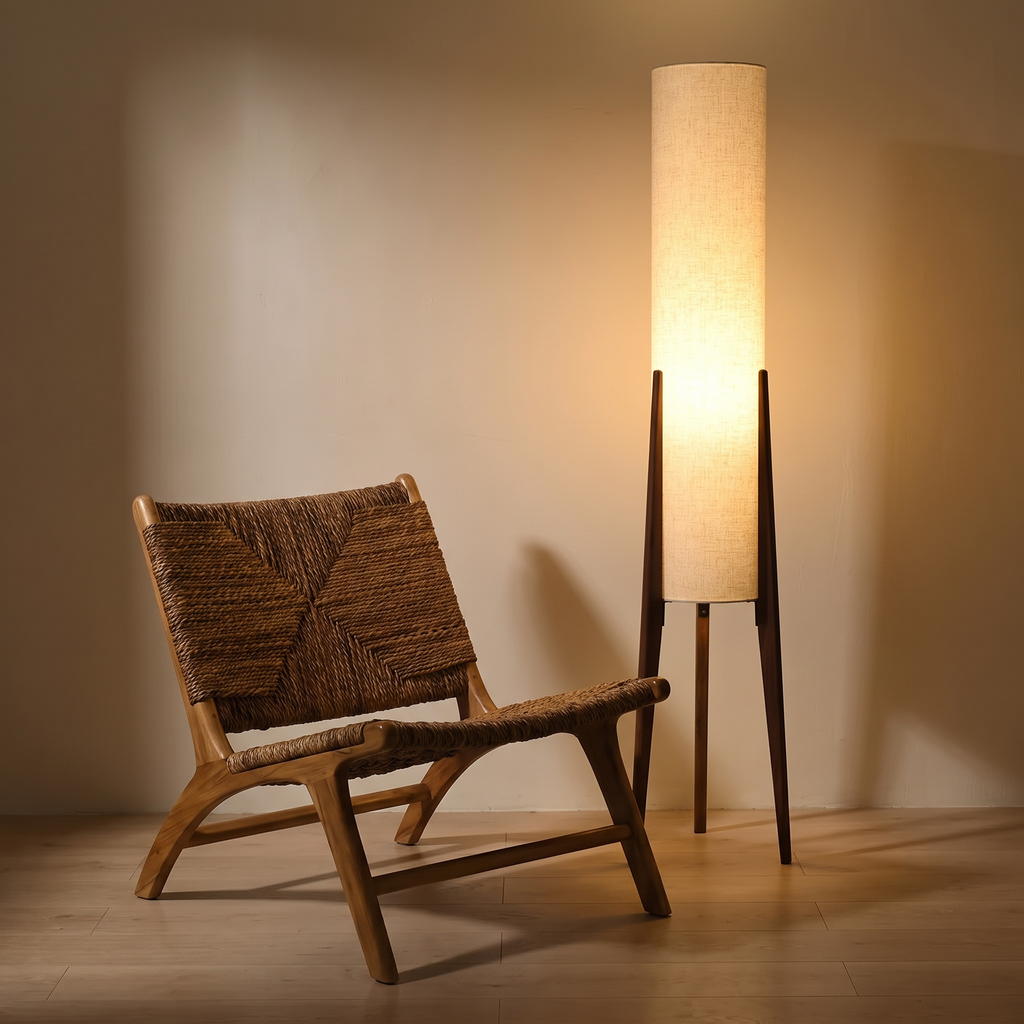 Lavenham lounge chair in a reading corner