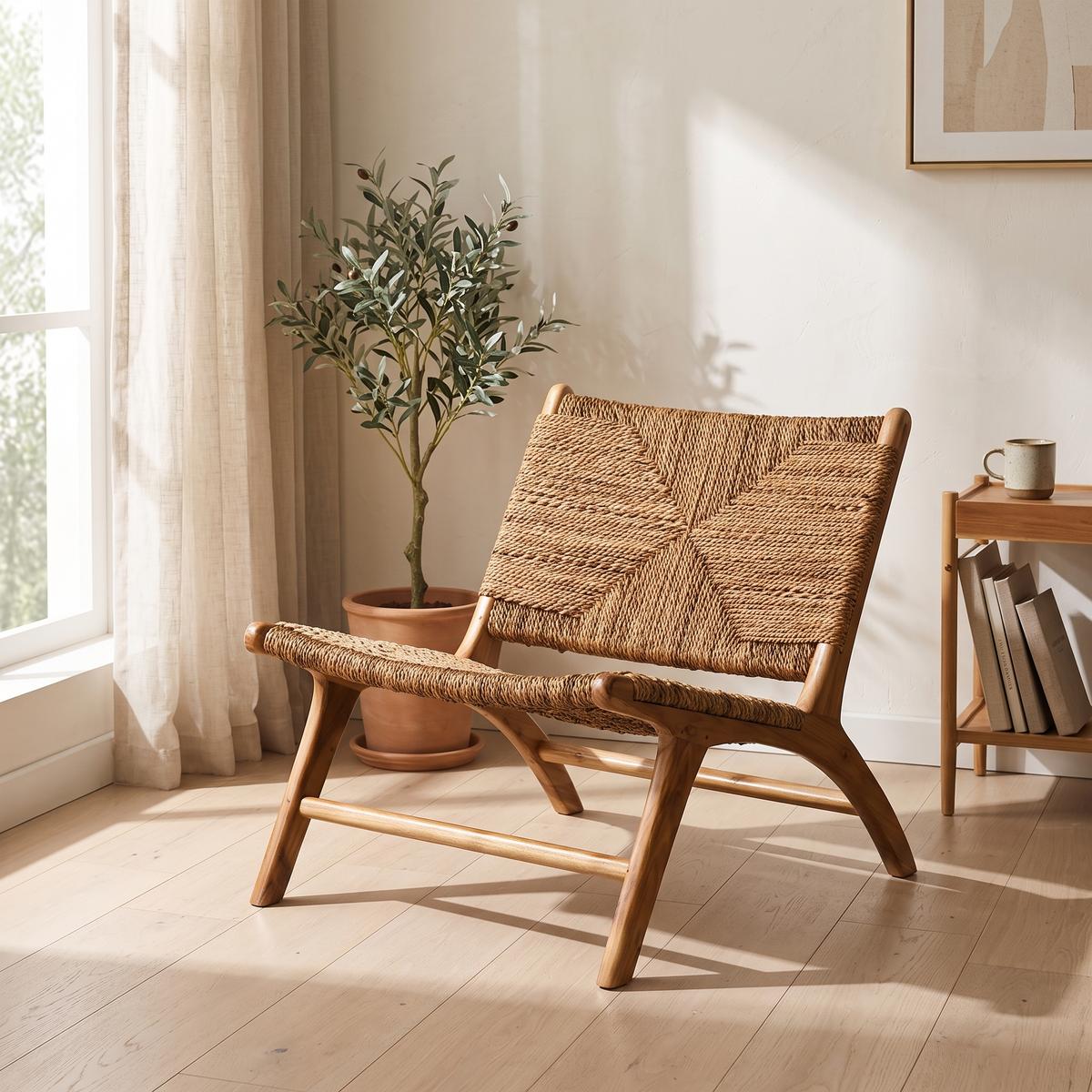 Lavenham lounge chair by a window in morning light