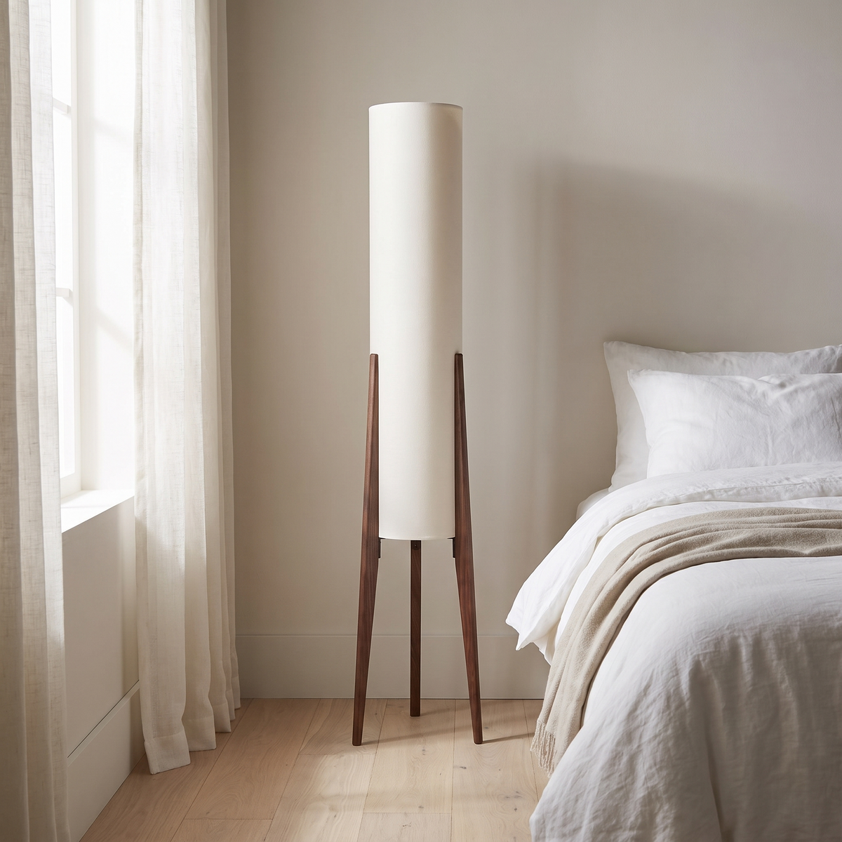 Wetherby floor lamp in a bright bedroom