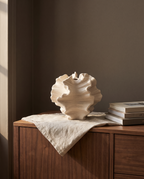 Cheltenham sculptural vase on a walnut sideboard