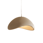 Rothwell sculpted cream dome pendant light on a plain white background