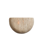Inglecote travertine stone wall light on a white background