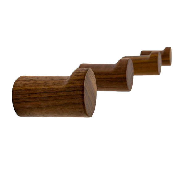 Hexham, walnut peg hooks, set of four