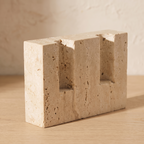 Helmsley travertine candle holder detail