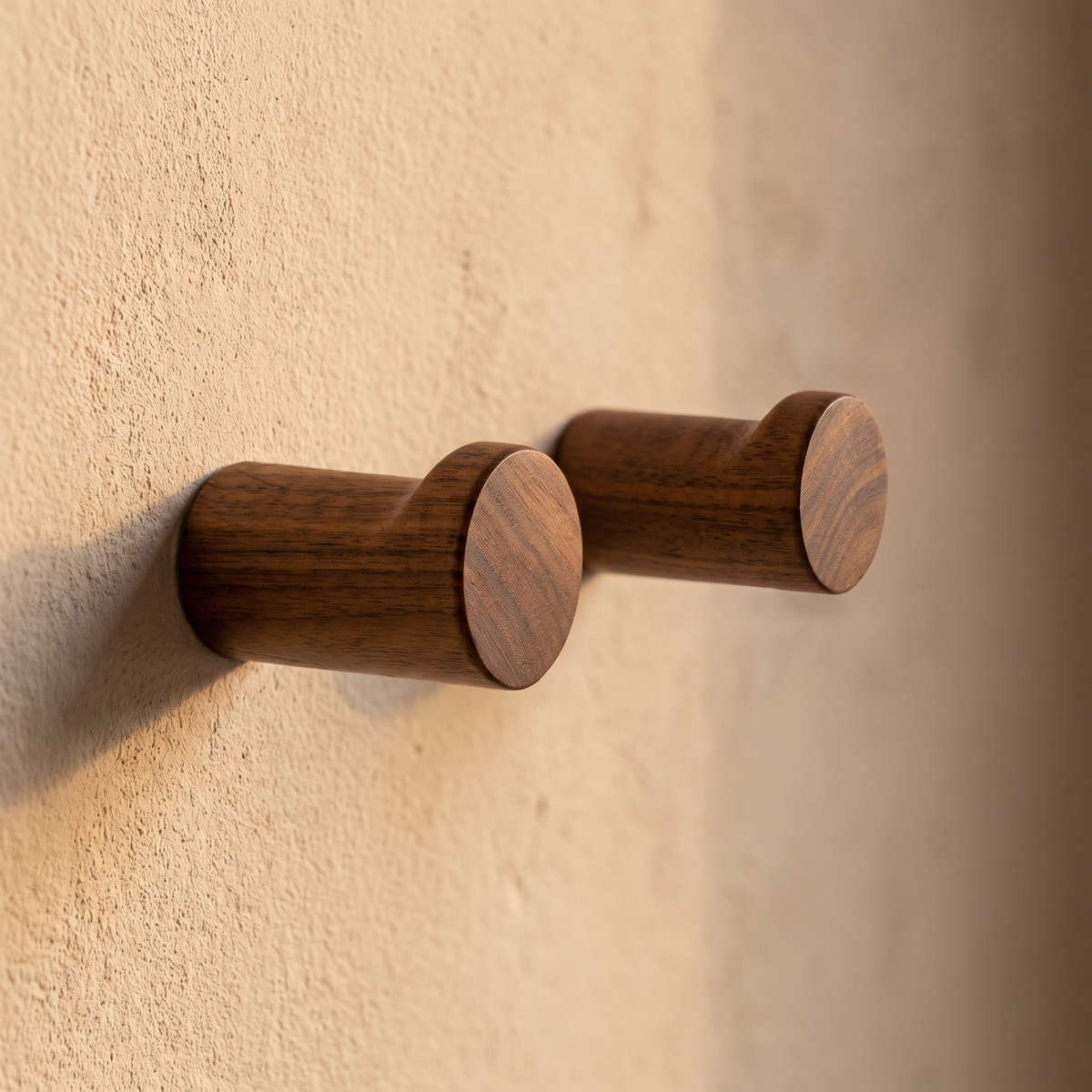 Hexham walnut peg hook detail