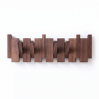 Kendal piano key coat rack in walnut tone on white