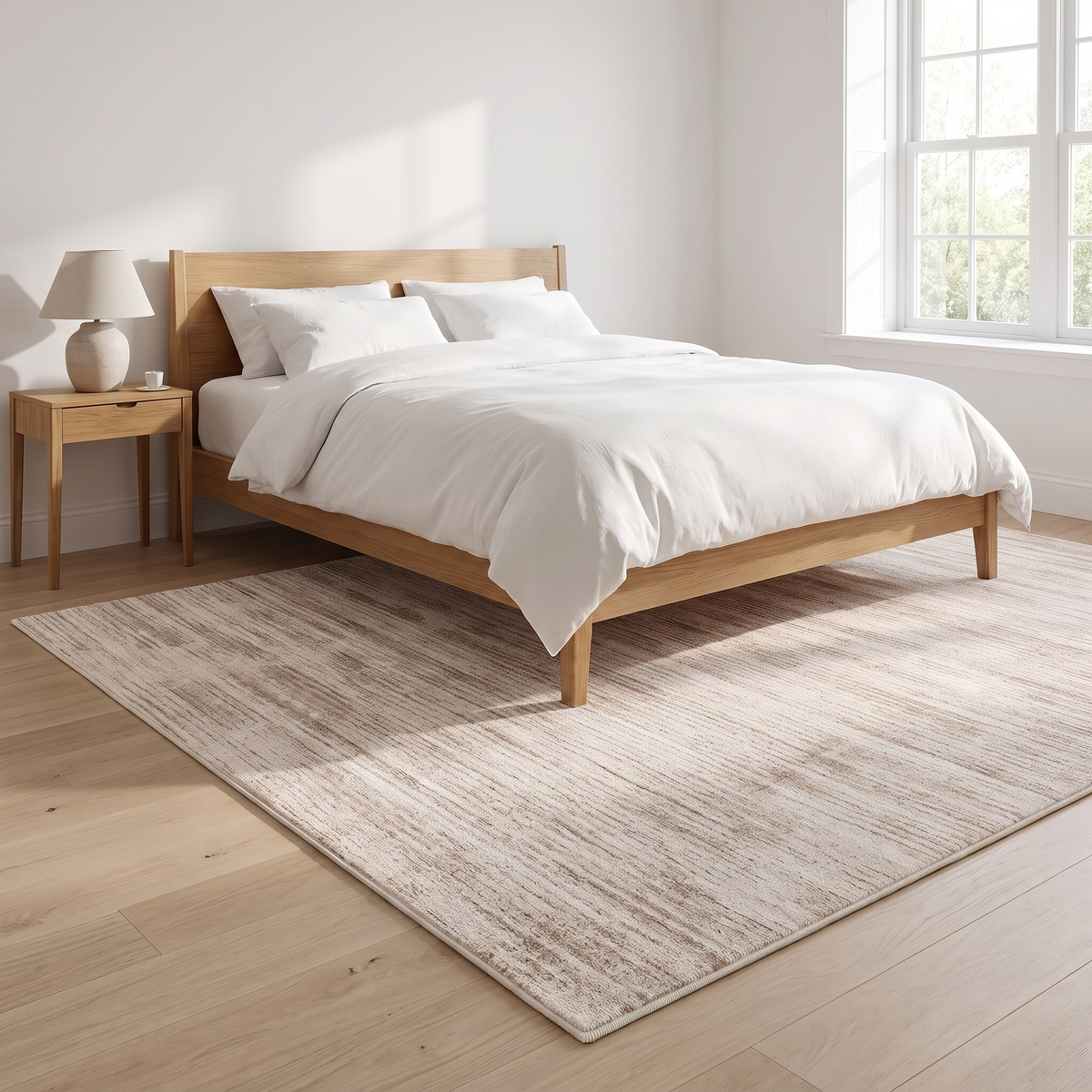 Narvik rug beside a bed