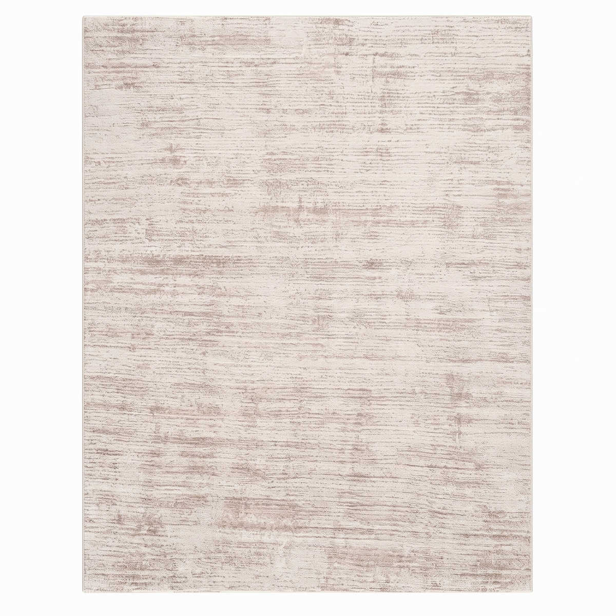 Narvik cream brushed rug seen from above on white
