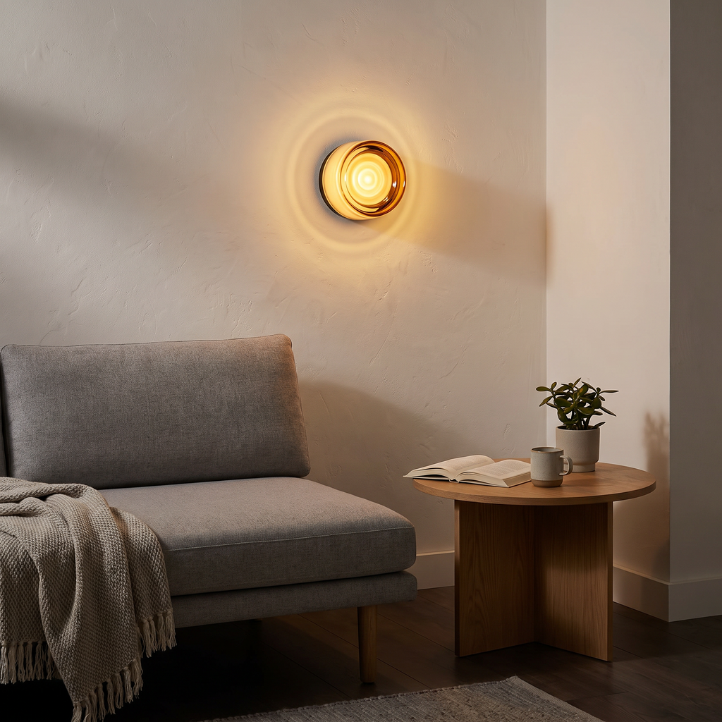 Rauma wall light above a sofa