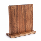 Solingen acacia magnetic knife block, white background
