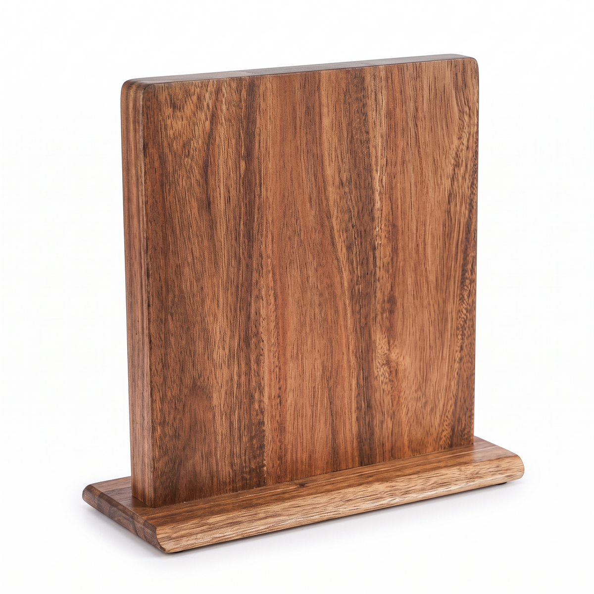 Solingen acacia magnetic knife block, white background