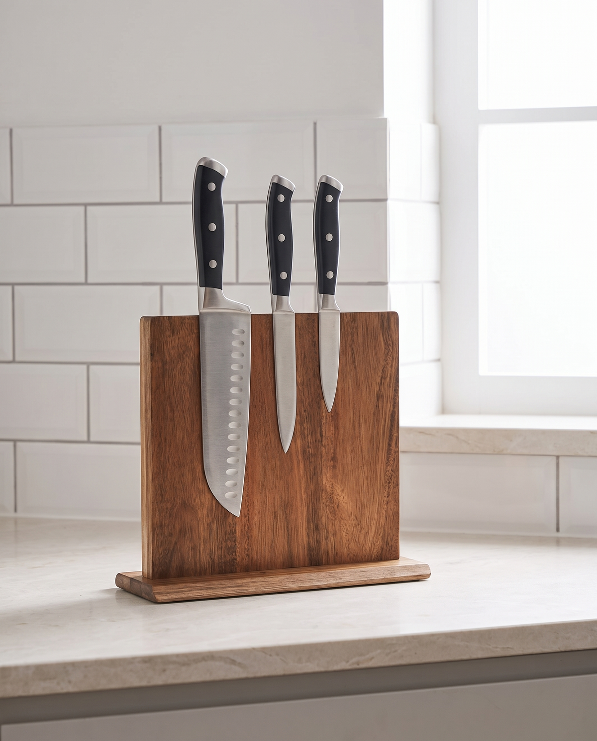 Solingen knife block on a kitchen worktop