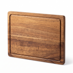 Lubeck hardwood chopping board with juice groove on white