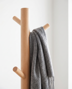 Close up of the Goslar pegs with a wool scarf