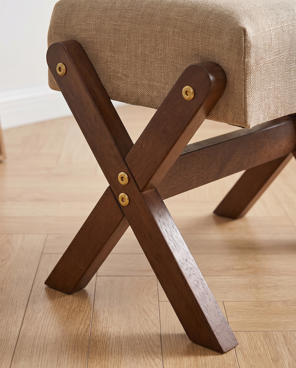 Close up of the Esbjerg X frame and seat fabric
