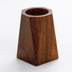 Rostock octagonal walnut pen pot on white