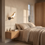 Tromso Magpie Bird Wall Light, LED in a room