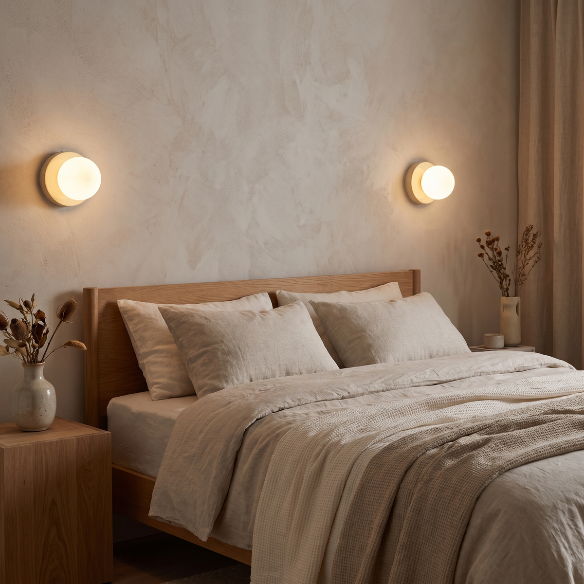 Eksjo Macaron Glass Globe Wall Light, Coloured Disc in a room