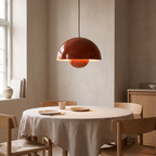 Ronne Bud Dome Pendant Light, Glossy Metal, 23cm in a room
