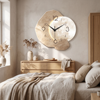 Orebro Moon and Stone Wall Clock, Silent, Printed Design in a room