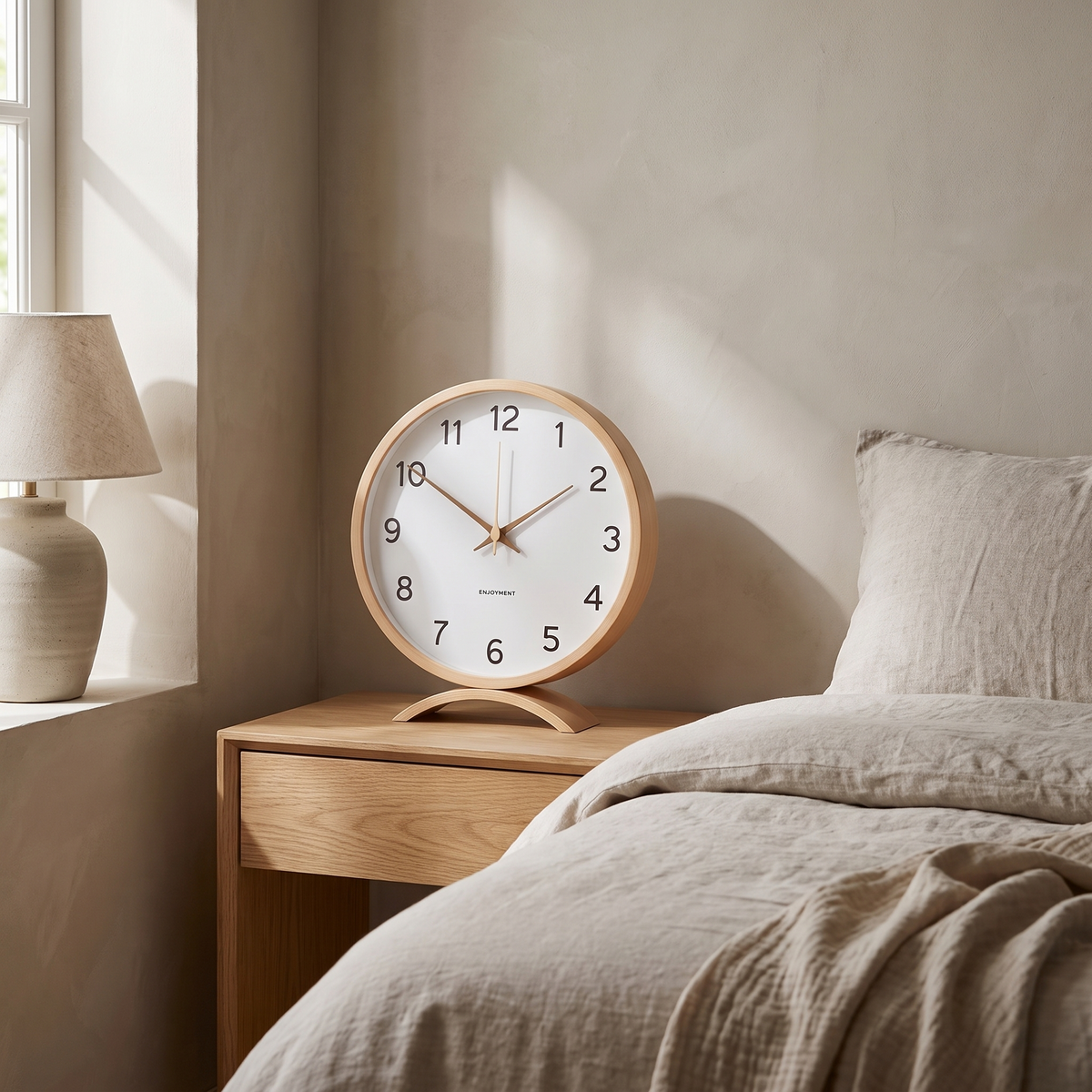 Freiburg Wooden Mantel Clock in a room