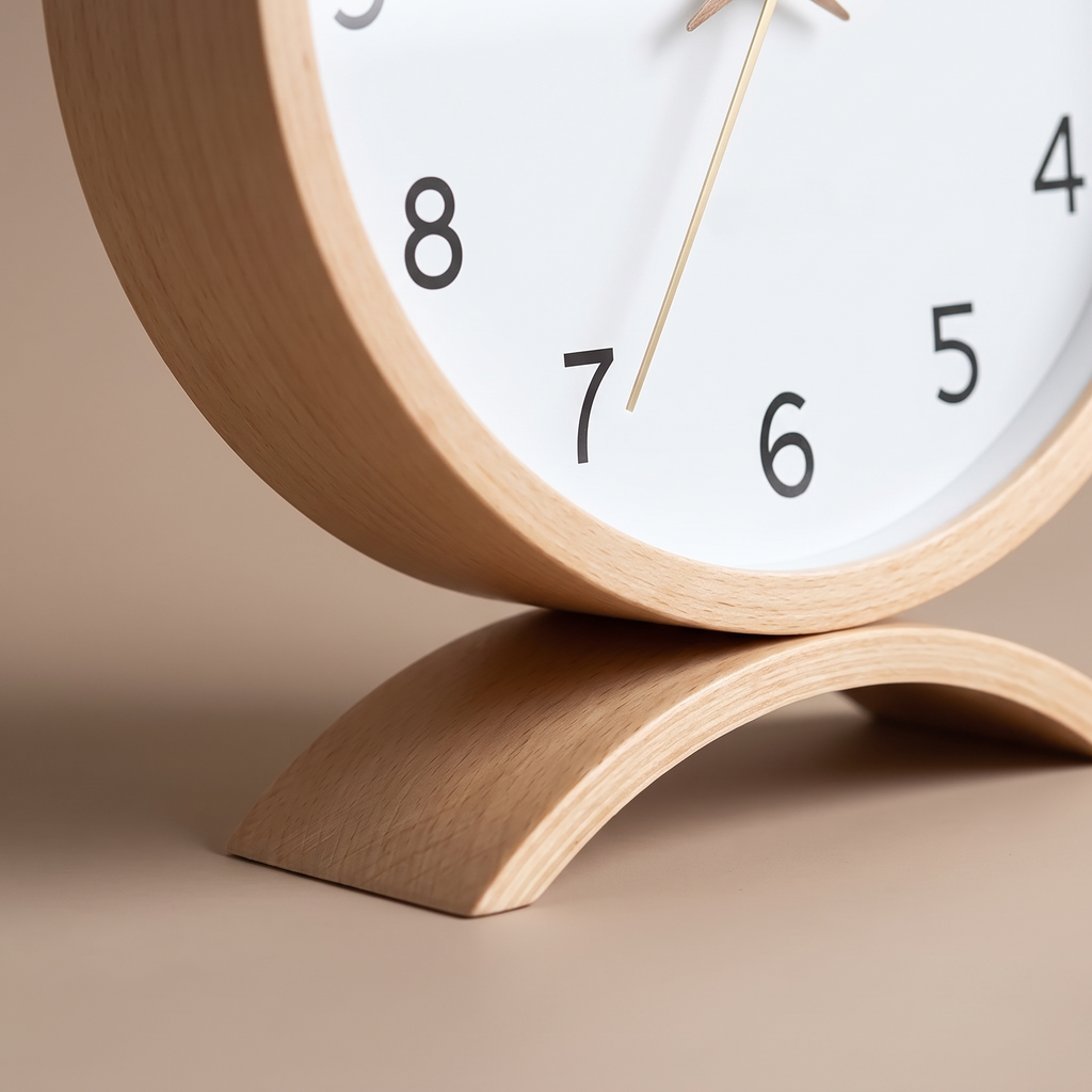 Freiburg Wooden Mantel Clock close up detail