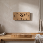 Wismar Rectangular Plank Wall Clock in a room