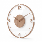 Tonsberg Clear Acrylic Wall Clock, Four Numerals, Tick Marks on white